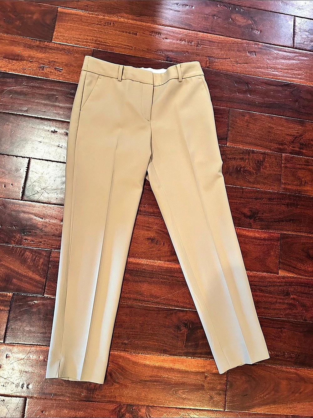 4P. Talbots Hampshire Ankle Pant Straight-Leg Pants in Tan
